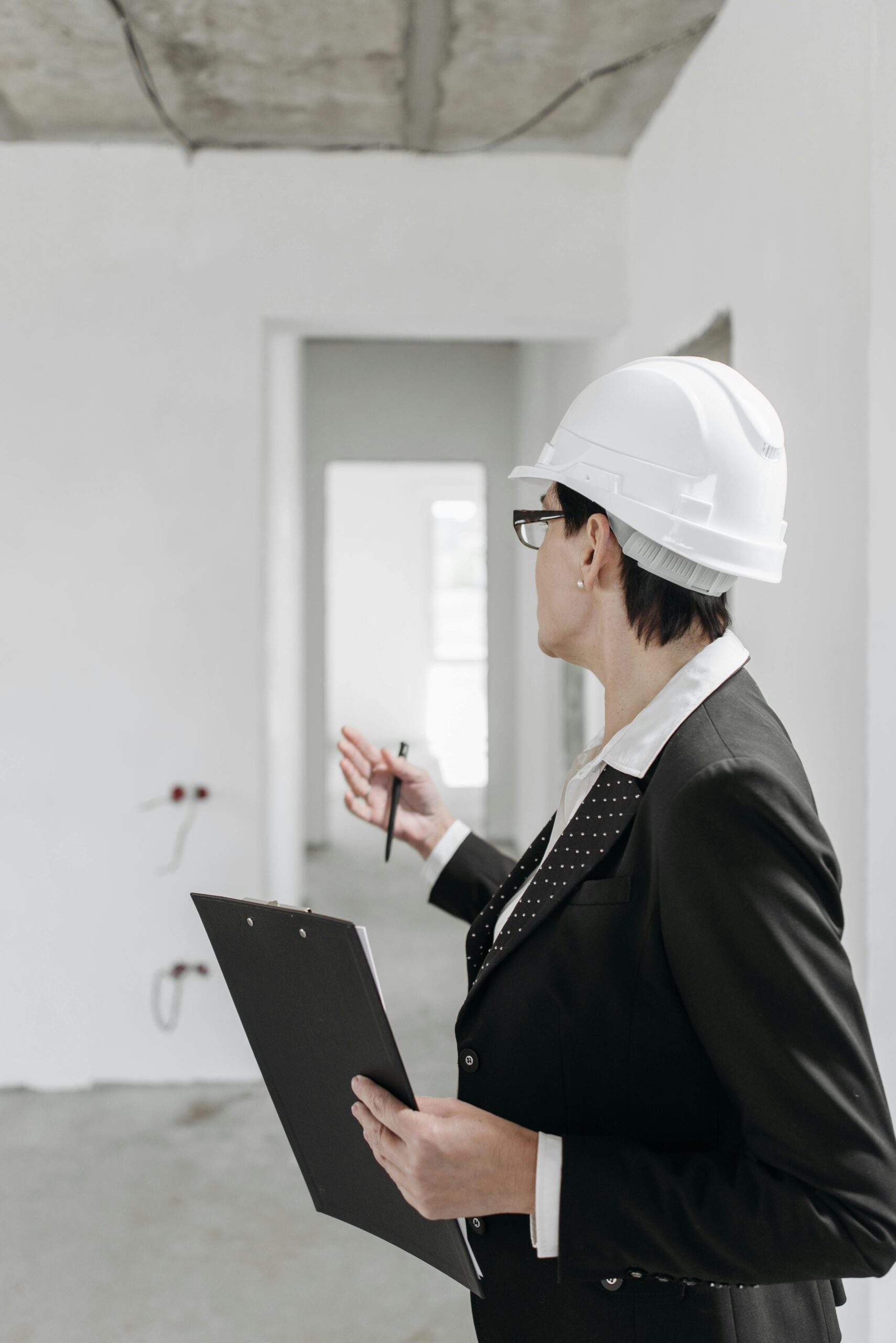 Building inspector reviewing a property assessment